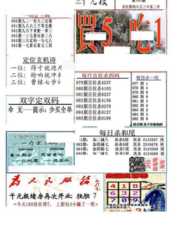 26085期: 福彩3D全套图版参考