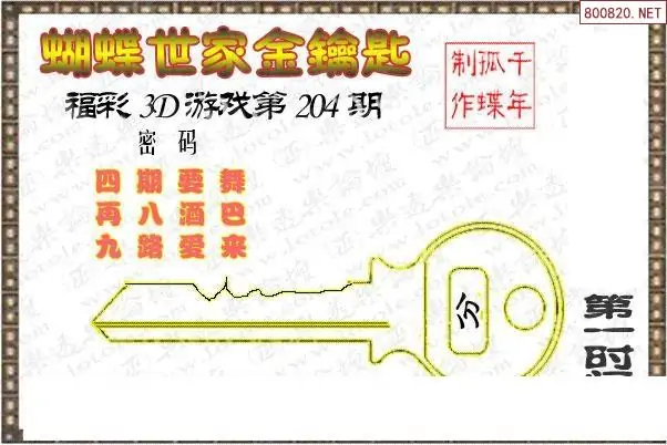 25204期: 3D蝴蝶世家蝴蝶彩图