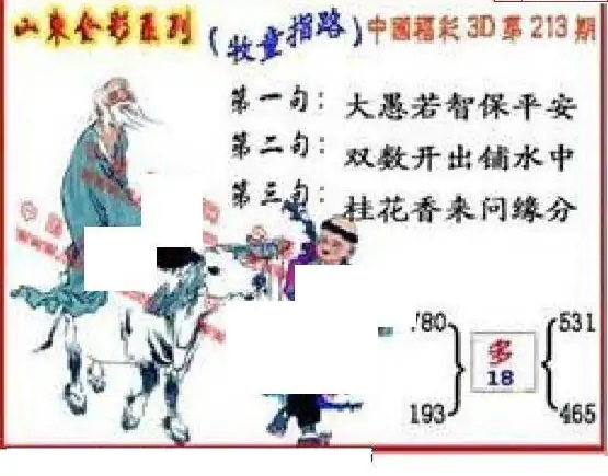 25213期: 福彩3D丹东全图分析