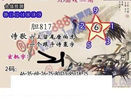 25306期: 白老3D杀码图版