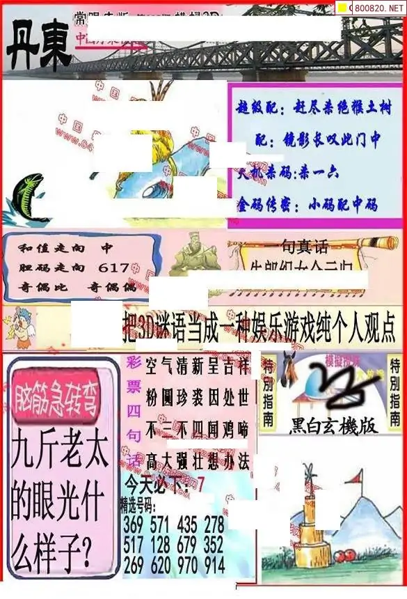 25205期: 福彩3D丹东全图分析