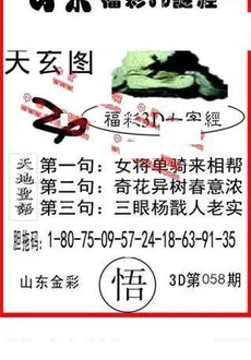 26058期: 福彩3D丹东全图分析
