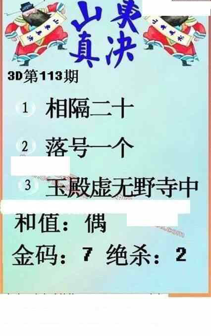 24113期: 福彩3D丹东全图分析