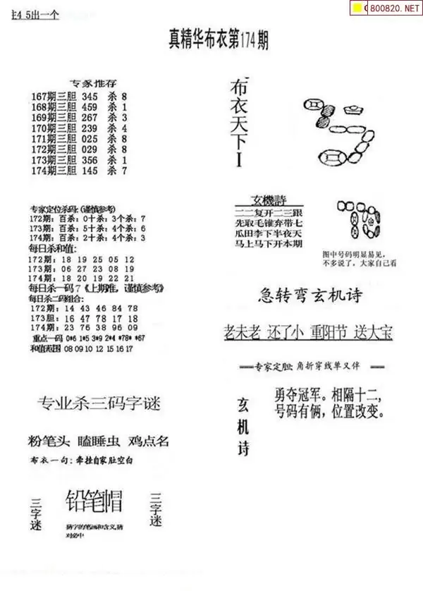 25174期: 福彩3D全套图版参考