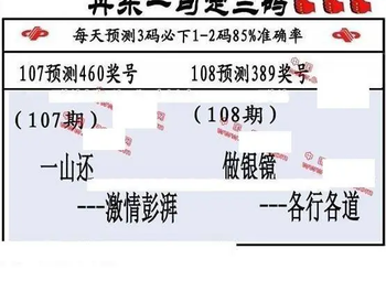 26108期: 福彩3D丹东全图分析