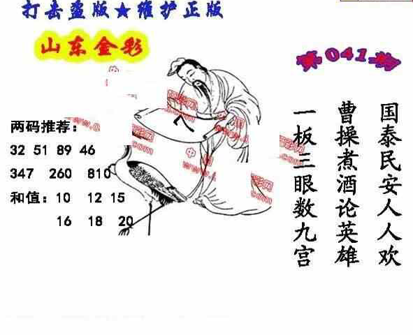 25041期: 福彩3D丹东全图分析