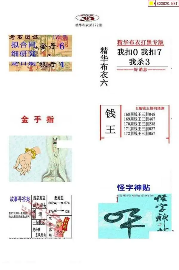 25172期: 福彩3D全套图版参考