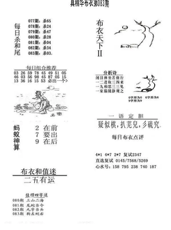 26083期: 福彩3D全套图版参考