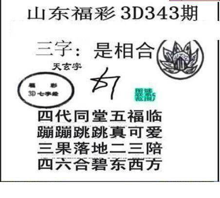 24343期: 三毛3D精品图谜