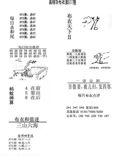 26077期: 福彩3D全套图版参考