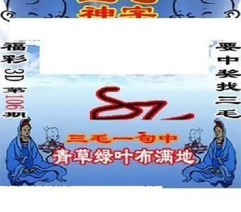 26106期: 三毛3D精品图谜