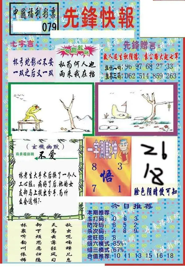 25079期: 福彩3D丹东全图分析