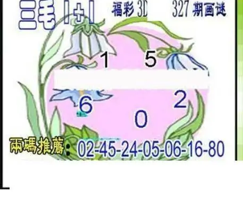 25327期: 三毛3D精品图谜