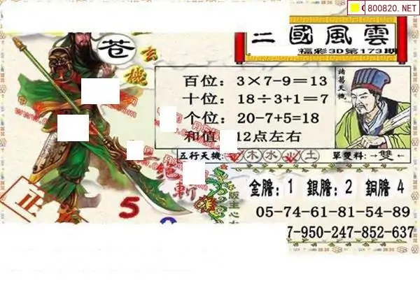 25173期: 福彩3D丹东全图分析