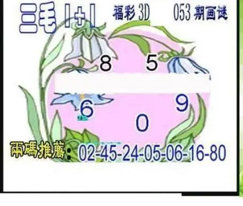 26053期: 三毛3D精品图谜