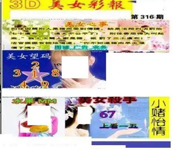 25316期: 三毛3D精品图谜
