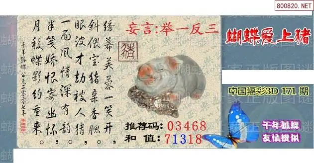 25171期: 3D蝴蝶世家蝴蝶彩图