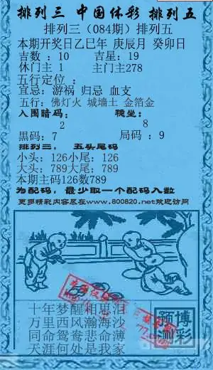 25084期: 福彩3D红黄蓝报
