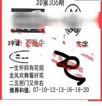 25306期: 福彩3D丹东全图分析