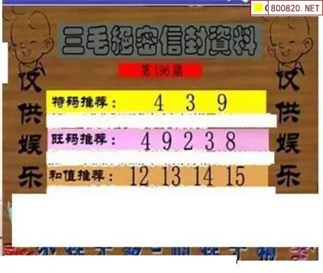 25196期: 三毛3D精品图谜