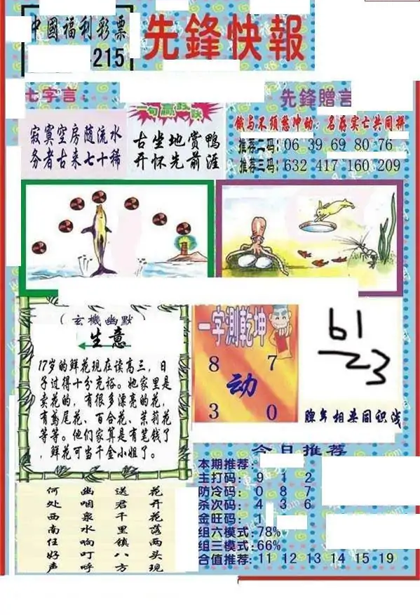 25215期: 福彩3D丹东全图分析