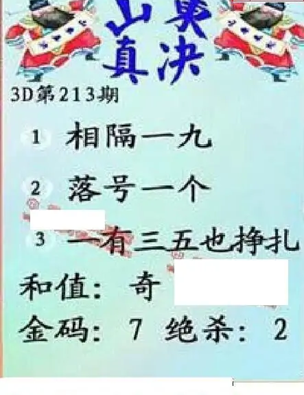 25213期: 福彩3D丹东全图分析