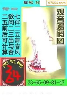 福彩3D26063期天中全套预测分析图