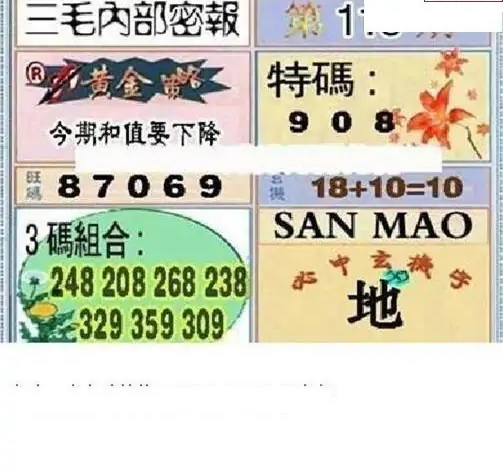 25113期: 三毛3D精品图谜