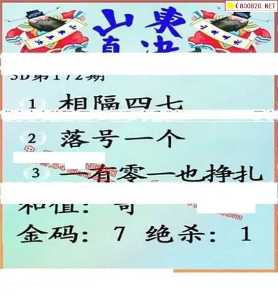 25173期: 福彩3D丹东全图分析