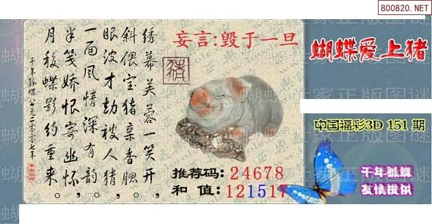 25151期: 3D蝴蝶世家蝴蝶彩图