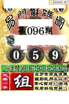 福彩3D 26096期佐罗图一掌经预测图
