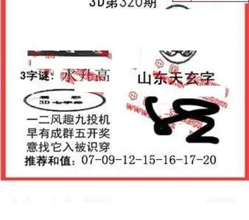 25320期: 福彩3D丹东全图分析