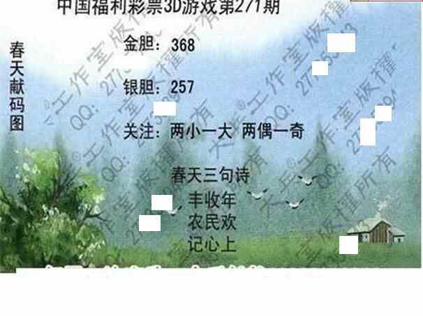 24271期: 大兵福彩3D黄金报图版