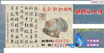 26001期: 3D蝴蝶世家蝴蝶彩图