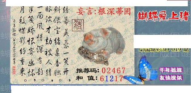 25019期: 3D蝴蝶世家蝴蝶彩图