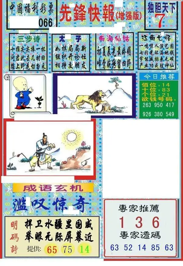 25066期: 福彩3D丹东全图分析