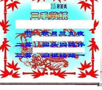25315期: 三毛3D精品图谜