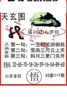 26019期: 福彩3D丹东全图分析