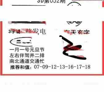 25052期: 福彩3D丹东全图分析