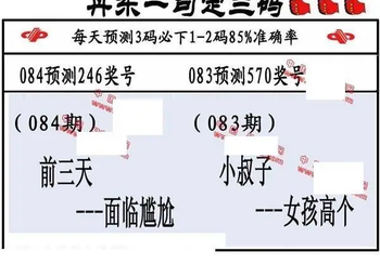 26084期: 福彩3D丹东全图分析