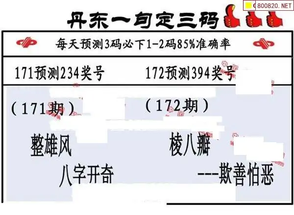 25172期: 福彩3D丹东全图分析