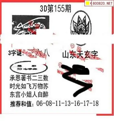 25155期: 福彩3D丹东全图分析