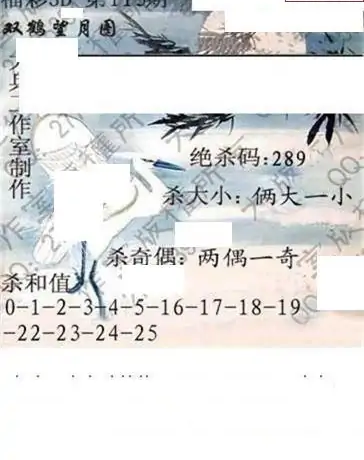 25113期: 大兵福彩3D黄金报图版