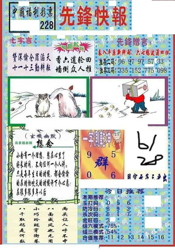 25228期: 福彩3D丹东全图分析