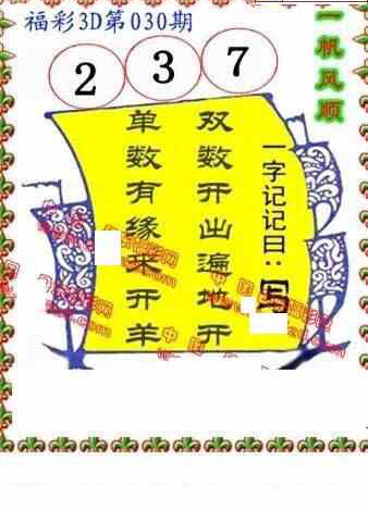 25030期: 福彩3D丹东全图分析