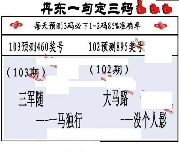 25103期: 福彩3D丹东全图分析