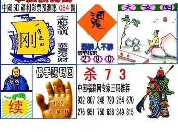 福彩3D 26084期佐罗图一掌经预测图
