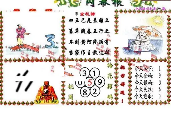 25094期: 福彩3D丹东全图分析