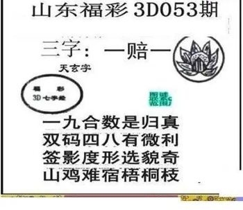 26053期: 三毛3D精品图谜