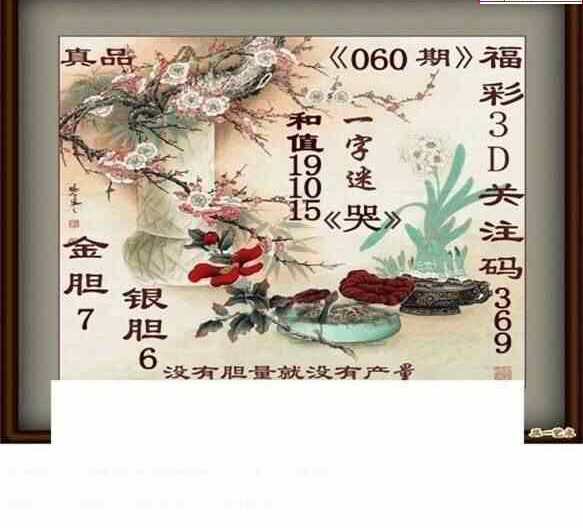 25060期: 白老3D杀码图版